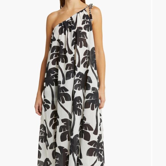 Dresses & Skirts - 🌿 FARM Rio Coconut One-Shoulder Cover-Up Dress 🌿